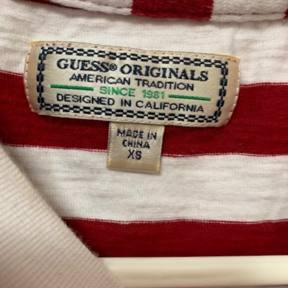 GUESS ORIGINAL STRIPE POLO SHIRT - Picture 3 of 3